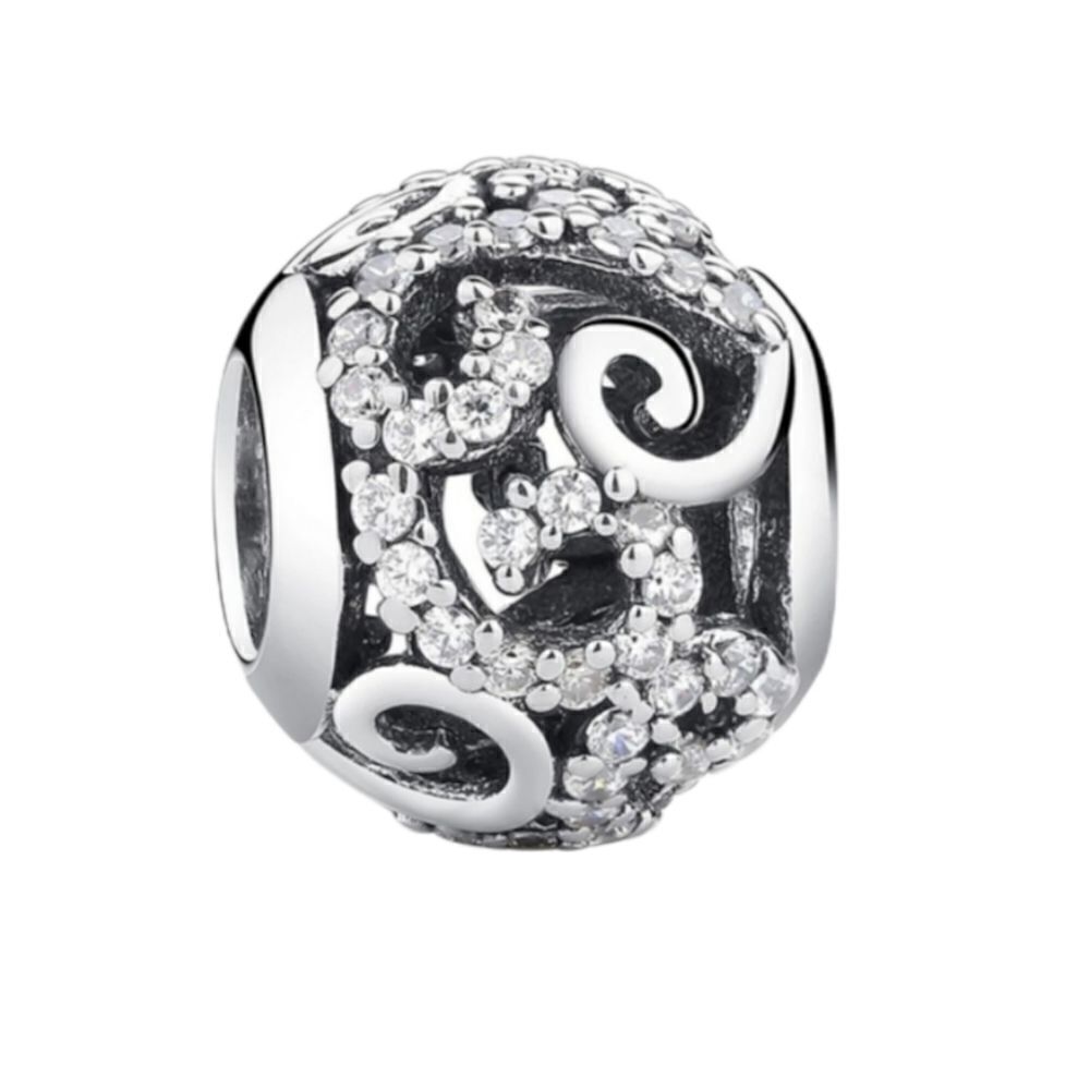 925 Sterling Silver Swirl Charm
